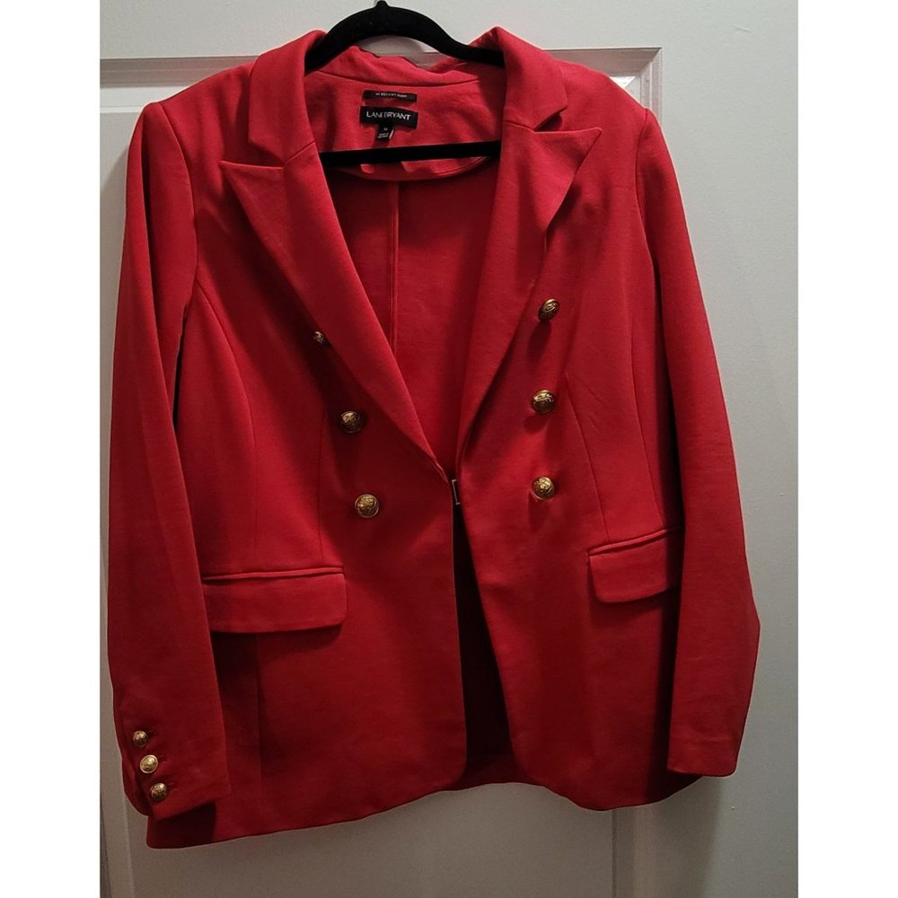 Lane Bryant Byant Blazer Jacket, Red